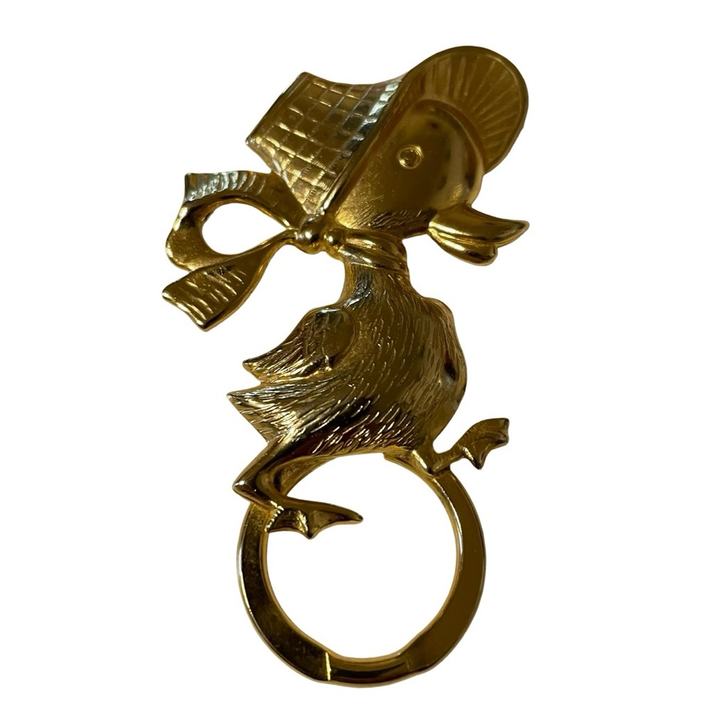 Vintage Gold Tone DuckBrooch 🦆💛 – Bonnet & Bow Cuties